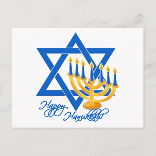 Hanukkah Postkarte, anpassen Feiertagspostkarte (Vorderseite)