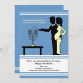 Hanukkah Pregnancy Announctions Cards 12x18 Feiertagskarte (Vorne/Hinten)
