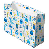 Hanukkah Presents Große Geschenktüte (Vorderseite Schrägansicht)