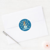Hanukkah Princess Runder Aufkleber (Umschlag)