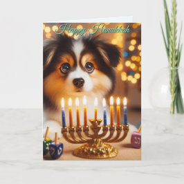 Hanukkah Puppy Feiertagskarte