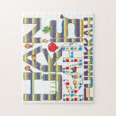 Hanukkah Puzzle für Kinder/Wh "Hanukkah ist Funukk (Vertikal)