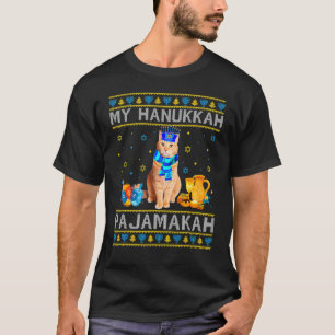 Hanukkah-Pyjama Mein Hanukkah-Pajamakah-Katze Chan T-Shirt