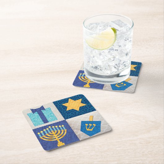 Hanukkah Quilt Untersetzer (Vor Ort)