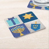 Hanukkah Quilt Untersetzer (angewinkelt)
