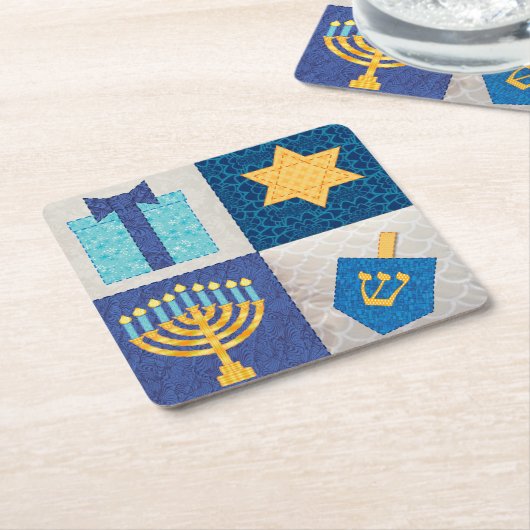 Hanukkah Quilt Untersetzer (angewinkelt)