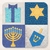 Hanukkah Quilt Untersetzer (Vorderseite)