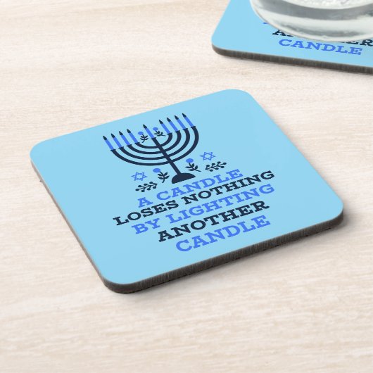 Hanukkah Quote Coasters Getränkeuntersetzer (Linke Seite)