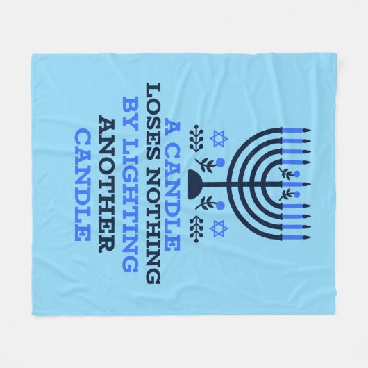 Hanukkah Quote Fleece Blanket (Vorderseite (Horizontal))