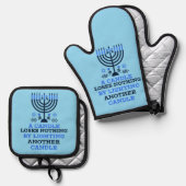 Hanukkah Quote Potholder Set (Vorderseite/Rückseite)
