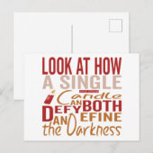 Hanukkah Quotes Ankündigungspostkarte (Vorne/Hinten)