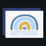 HANUKKAH Rainbow Menorah Dreidel Greeting Card<br><div class="desc">Unsere Rainbow Menorah Hanukkah Grußkarte hat ein beliebtes Rainbow Design,  das drehe zu einer fröhlichen Hanukka/ Chanukah Menorah. Dieses moderne Design ist eine schöne,  lustige Art,  Familie und Freunden ein Happy Hanukkah im Stil zu wünschen. Text auf der Rückseite kann personalisiert/verändert Anfragen: Nachricht oder E-Mail BestDressedBread@gmail.com Glücklich Hanukkah!</div>