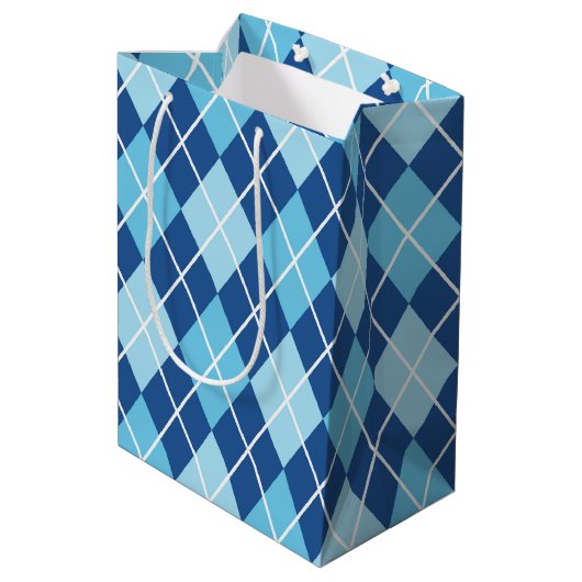 Hanukkah-Raute Mittlere Geschenktüte (Rückseite Schrägansicht)