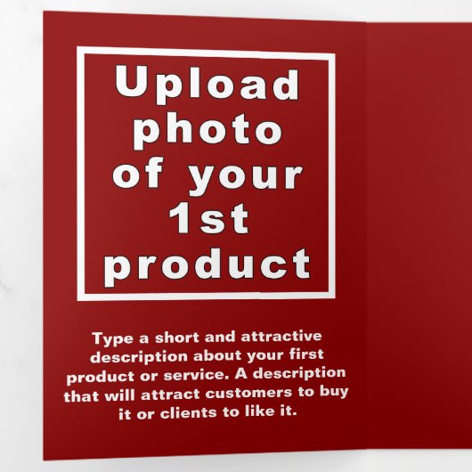 Hanukkah Red Trifold Card Dreifach Gefaltete Karte (Innen Erste Seite)