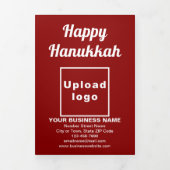 Hanukkah Red Trifold Card Dreifach Gefaltete Karte (Cover)