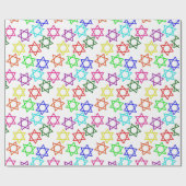 hanukkah Regenbogenstern Geschenkpapier (Flach)