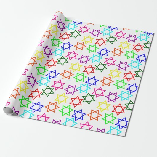 hanukkah Regenbogenstern Geschenkpapier (Ungerollt)