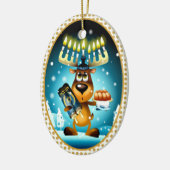 Hanukkah Reindeer Celebrates Chrismukkah Keramikornament (Links)