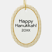 Hanukkah Reindeer Celebrates Chrismukkah Keramikornament (Hinten)