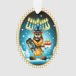 Hanukkah Rentier feiert Chrismukka Ornament