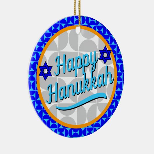 Hanukkah - Retro Moderne Formen Keramik Ornament (Rechts)