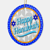 Hanukkah - Retro Moderne Formen Keramik Ornament (Links)