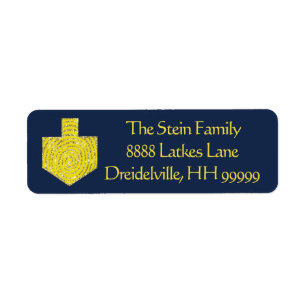Hanukkah Return Labels "Dreidel Pinwheel"