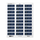 Hanukkah Return Labels "Elegant Menorah" (Vorne)