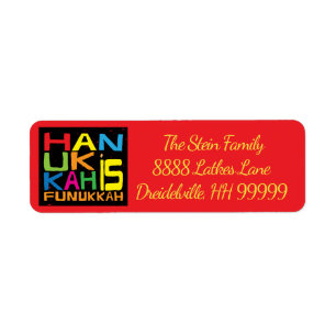 Hanukkah Return Labels "Hanukkah is Funukkah"