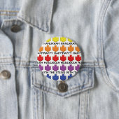 Hanukkah Round Button, Personalize 3D Dreidels Button (Beispiel)