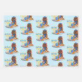Hanukkah Ruby Cavalier King Charles Spaniel Geschenkpapier Set (Vorderseite)