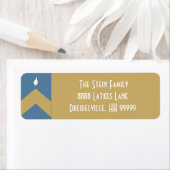 Hanukkah Rückholetiketten "Zickzack Menorah" (Insitu)