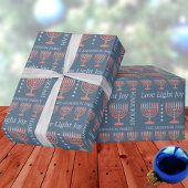 Hanukkah Rustic Menorah Liebe Light hinzufügen Geschenkpapier