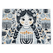 Hanukkah Sameach Celebration Geschenktasche: Entpa Große Geschenktüte (Vorderseite)