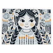 Hanukkah Sameach Celebration Geschenktasche: Entpa Große Geschenktüte (Rückseite)