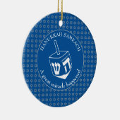 HANUKKAH SAMEACH | Dreidel | Chanukah Keramik Ornament (Rechts)