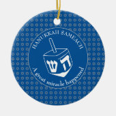 HANUKKAH SAMEACH | Dreidel | Chanukah Keramik Ornament (Vorne)