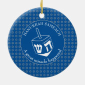 HANUKKAH SAMEACH | Dreidel | Chanukah Keramik Ornament (Hinten)
