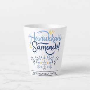 Hanukkah Sameach Einfache Elegant Hanukkah Famil Milchtasse