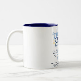 Hanukkah Sameach | Einfache Elegant Hanukkah Famil Zweifarbige Tasse