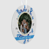 Hanukkah Sameach | Einfaches Hanukkah-Foto Ornament (Vorderseite)