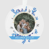 Hanukkah Sameach | Einfaches Hanukkah-Foto Ornament (Vorderseite)