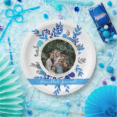 Hanukkah Sameach | Einfaches Hanukkah-Foto Pappteller (Party)