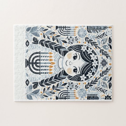 Hanukkah Sameach Glow Puzzle: Piece Together Festi Puzzle (Horizontal)