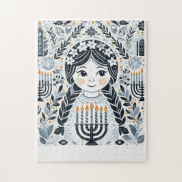 Hanukkah Sameach Glow Puzzle: Piece Together Festi Puzzle