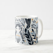 Hanukkah Sameach Glow Tasse: Sippe im Geist von Ce Kaffeetasse (VorderseiteRechts)