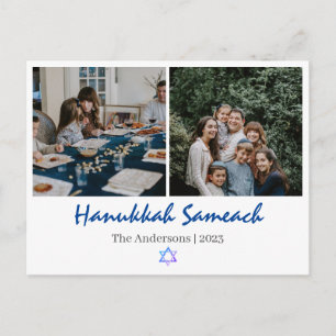 hanukkah Sameach Hanukkah-Foto Feiertagspostkarte