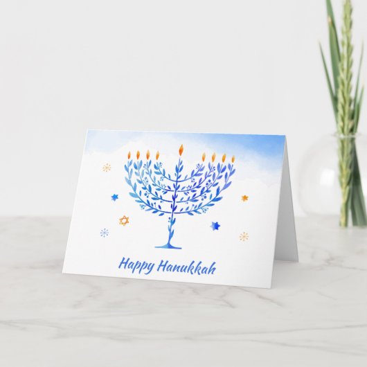 Hanukkah sameach! Happy Hanukkah Greetings Feiertagskarte (Vorderseite)