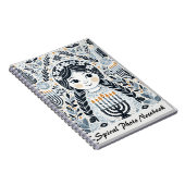 Hanukkah Sameach Radiance Spiral Foto Notizblock (Rechte Seite)