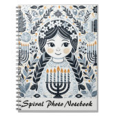 Hanukkah Sameach Radiance Spiral Foto Notizblock (Vorderseite)